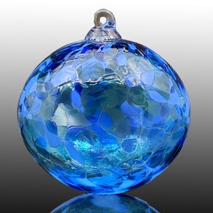Hand Blown Glass Ornament • Lake Life Suncatcher • Christmas Gifts
